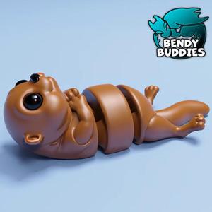 Nibbles Cute Otter / Wild Animal Articulated / Print-in-Place Aquatic Creature / Mustelidae Beast / Swimming Monster / Fantasy World Encounter