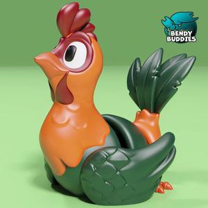 Chickira Cute Chicken / Animal Articulated / Print-in-Place Short Winged Monster / Bird Creature / Egg Beast / Fantasy World Encounter