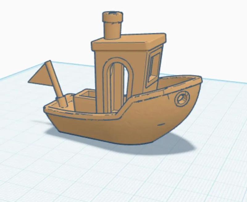 Benchy with a flag pole   