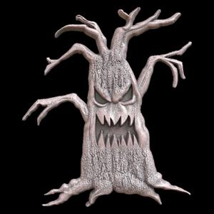 3D Model STL File for CNC Router Laser & 3D Printer Haunted Tree scary