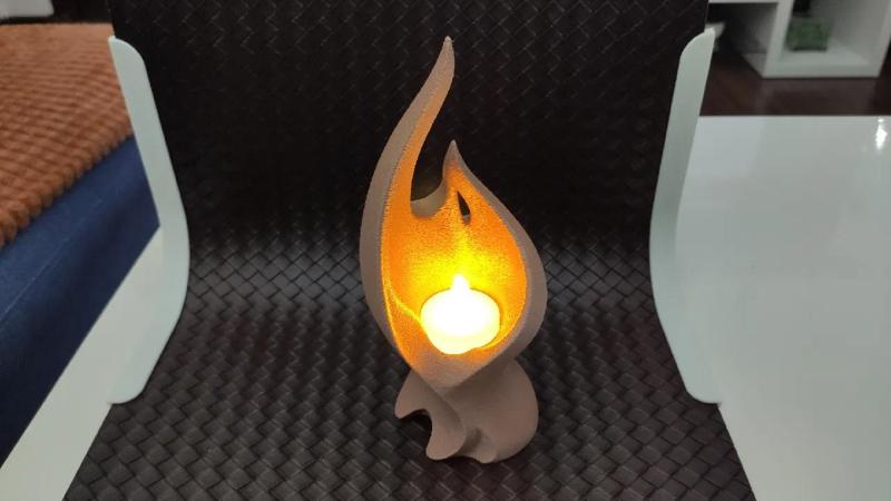 Decent Flame - LED tea light holder - no supports   