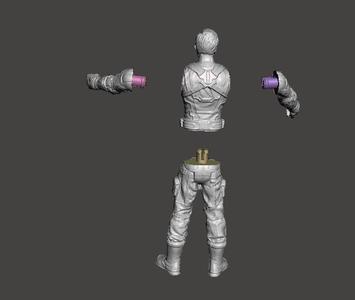 captain america articulated doll figure .obj .stl marvel infinity war