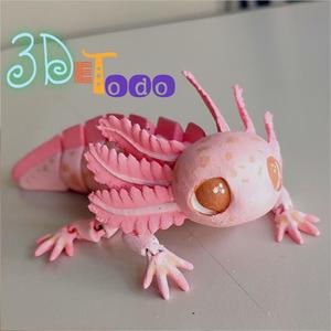 BEAUTIFUL AXOLOTL FLEXI ARTICULATED CUTE KAWAII AND CUDDLY