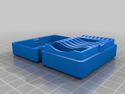 Hinged SD Card Box (Remix) - 14 Slots Hole for adapter and latch reinforced