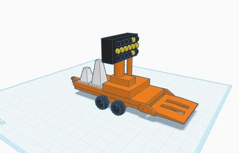 1/64 construction sign trailer   