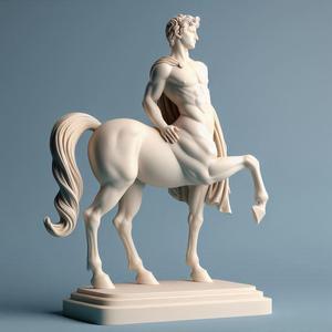 356 Centaur - Full-Body Ivory Figurine, model, animal, 3d model, statue, creature, magic, 3d print, collectible, cat, bear, witch, dinosaur, wooden, dragon, knight, viking