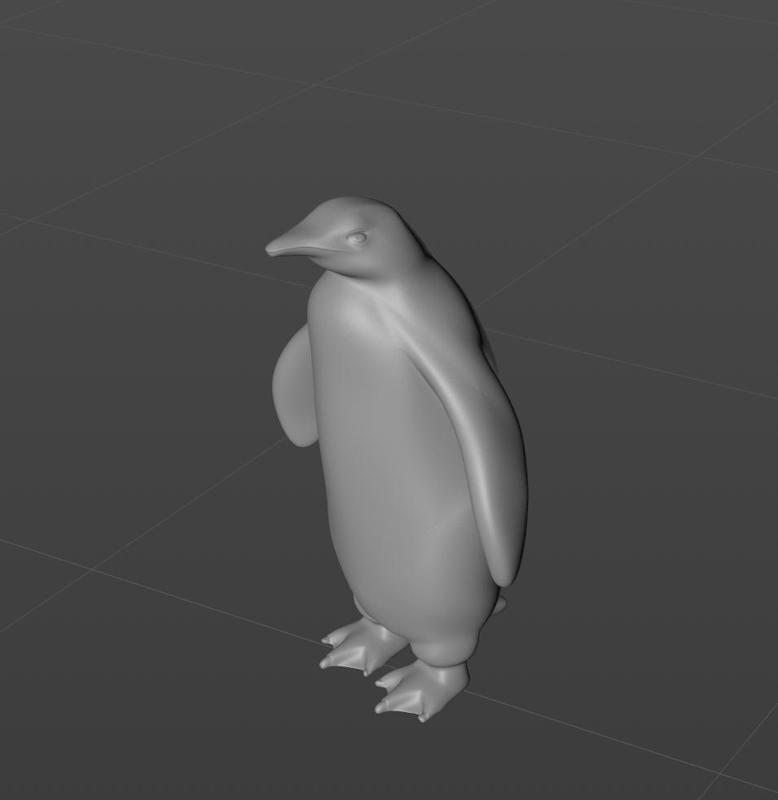 3D digital model of a penguin