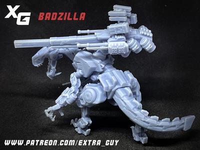 Badzilla Printable around 100mm 3D print model