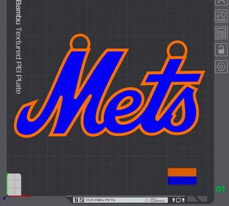 New York Mets Oversized Necklace Mets Logo   