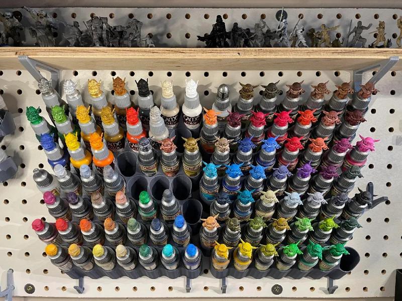 Parametric (Pegboard) Paint Bottle Rack   