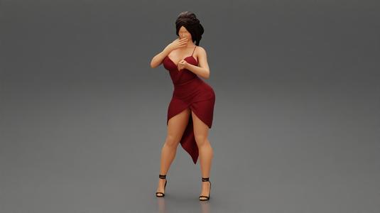 Young Woman wearing fashion dress and high heels