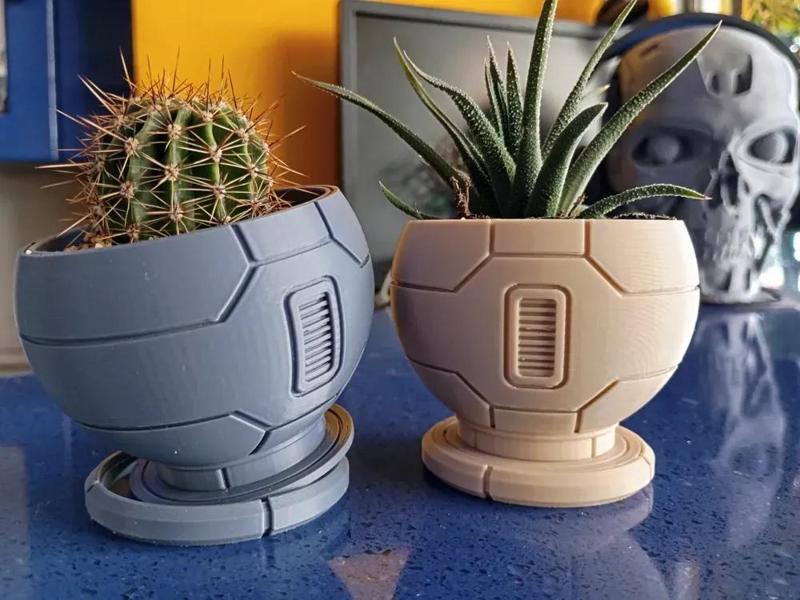 futuristic flower cactus planter pot   