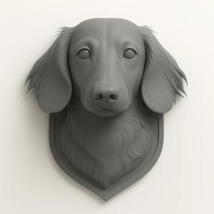 Long Hair 2 - Dachshund Wall Mount   