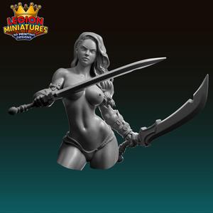 Thyra v2 bust barbarian warrior presupported 75mm