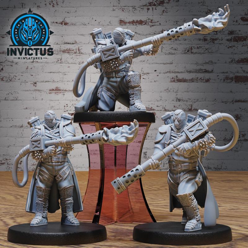 Pyro Trooper Set / Alien Commander / Space War Officer / Brave Assassin / Cyberpunk Warrior / Steampunk Headhunter / Cosmic Invasion Army / Trooper Attack / Sci-Fi Encounter