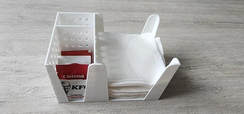 Napkin holder for delivery things   