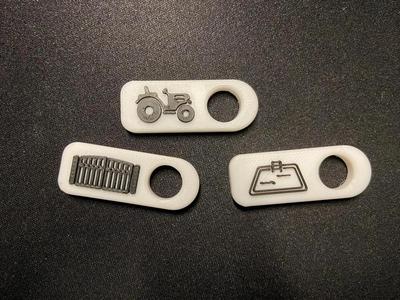 Small & Compact Keychain with Icons and clean Template   