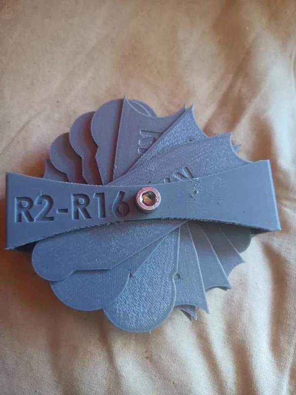 Rádiusová měrka R2-R16-Radius Caliper   