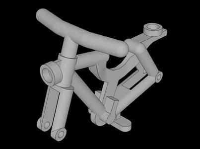 Lego Compatible (4719.dat) Minifig Bicycle Frame   