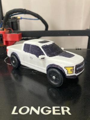 Ford raptor pinewood derby car   