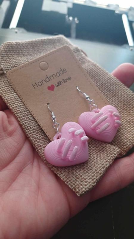 Heart With Skeleton Rib Earrings / Halloween earrings / jewelry decor / Skeleton heart with Rib bones / Creepy halloween decor