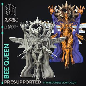 Queen Bee - Boss Monster -  PRESUPPORTED - Illustrated and Stats - 32mm scale