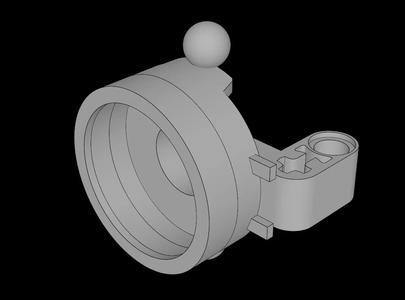 Lego Compatible (46490c02.dat) Technic Steering Wheel Bearing with Planetary Gear Reduction Body   
