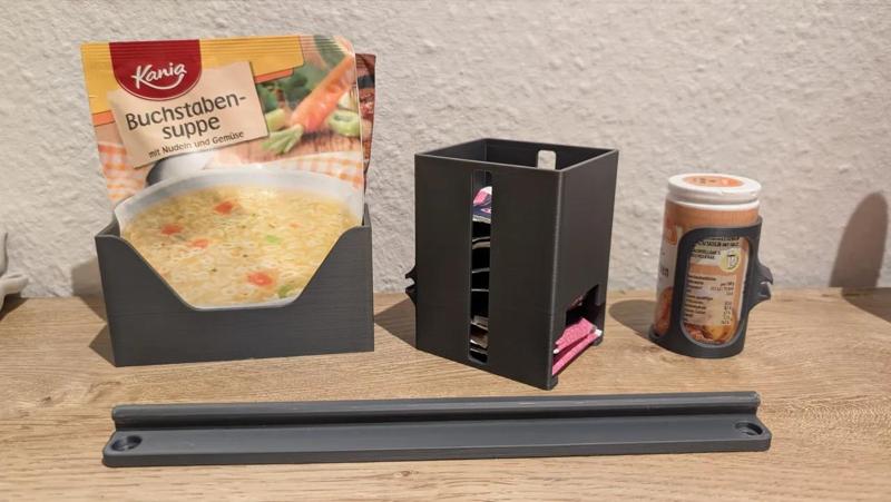 Kitchen Rail Organizer (Modular)   