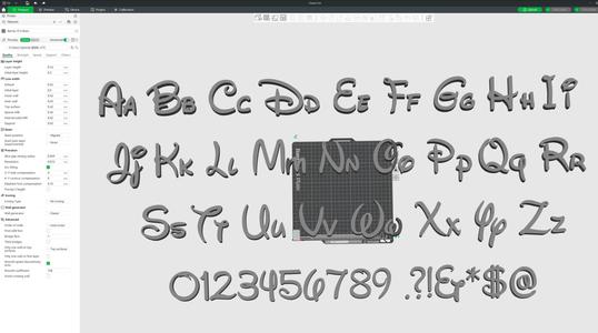 Disney letters numbers and symbols