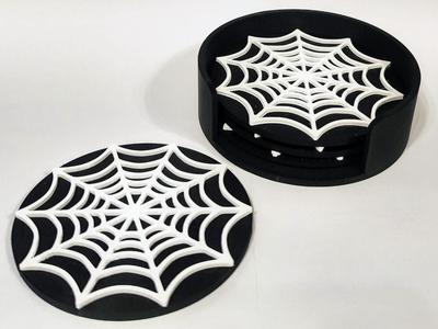 Halloween spider web Coaster