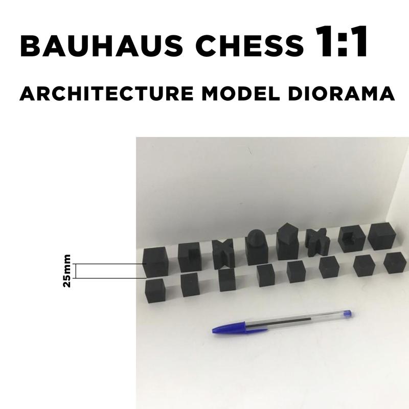 BAUHAUS CHESS 1:1 | Josef Hartwig 1923 | ARCHITECTURE MODEL DIORAMA