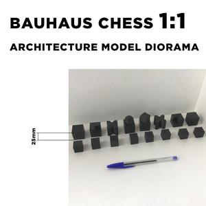 BAUHAUS CHESS 1:1 | Josef Hartwig 1923 | ARCHITECTURE MODEL DIORAMA