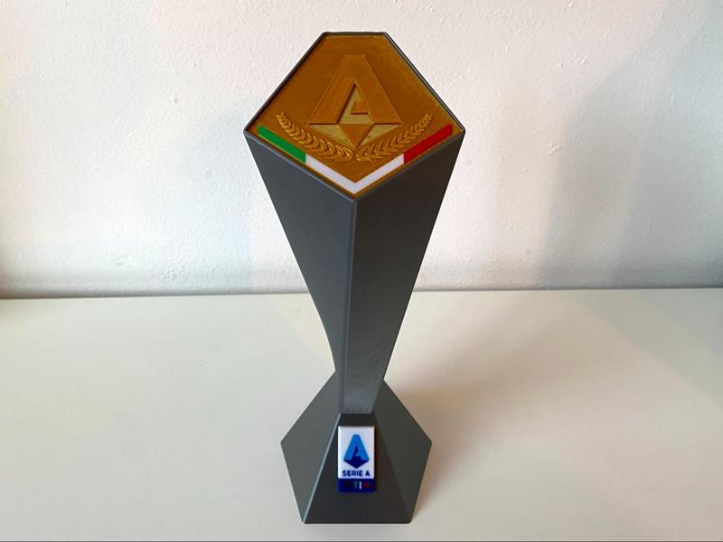 Italian soccer serie A TIM MVP trophy 