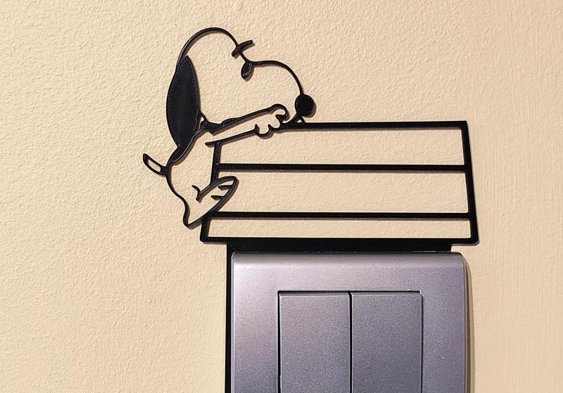 Snoopy Light Switch / Outlet Decoration – 3D Printable Model 12   