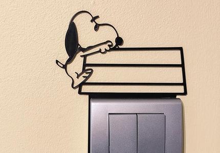 Snoopy Light Switch / Outlet Decoration – 3D Printable Model 12   