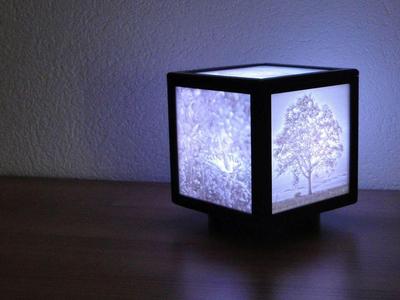 Lithophane cube with wlan controlled LED