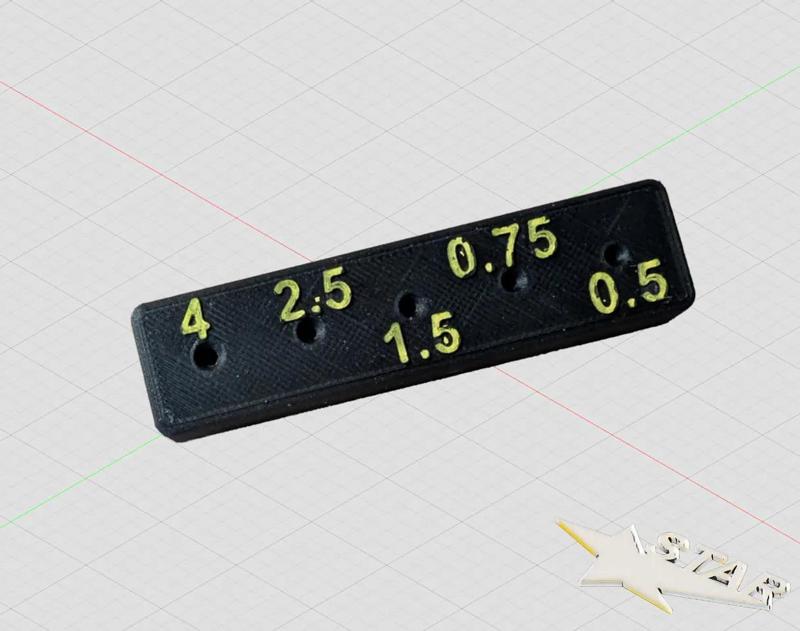 Lehre für Kabelquerschnitte / gauge for cable cross-sections 0,5 - 4²   