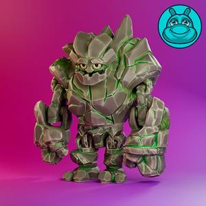 Artculated Flexi Stone Golem Print in Place