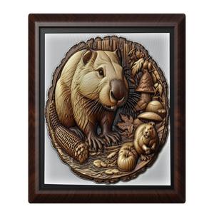 Beaver animal wall art relief wall decor