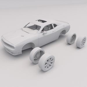 Dodge Challenger PRINTABLE Car 3D Digital STL File