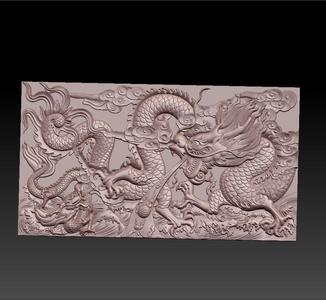 dragons 3d wall
