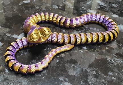 Ultra Cute Snake articulated - 75cm - flexible Print-in-Place