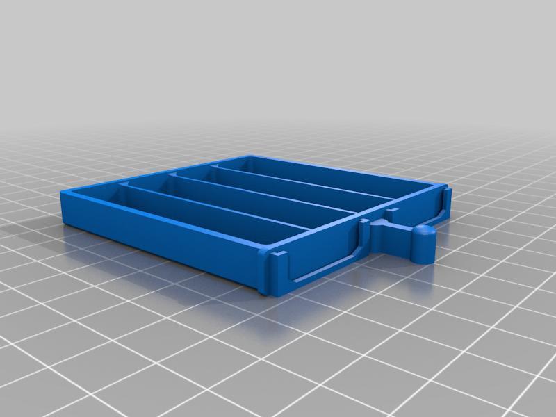 Flat drawer with 4 compartments