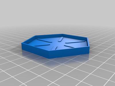Hexagon Planter Dish with supplement for water drainage