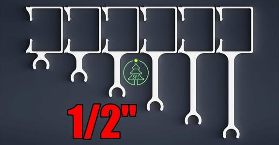1/2" Side PVC Pipe 3"x2" Downspout Mount Hidden Zip Tie