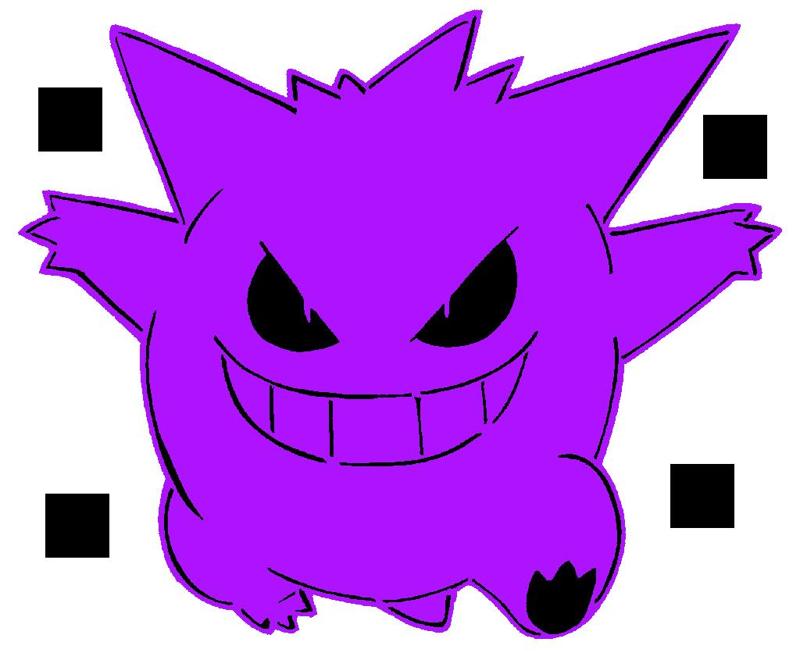 094 Gengar stencil + 2D