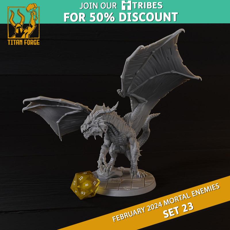 White Dragon - RPG Monster DnD 5e - Mortal Enemies Set 23