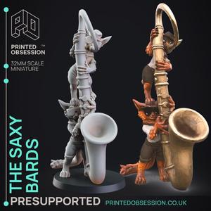 Epic Bards - Tabaxi Caravan - PRESUPPORTED - Illustrated and Stats - 32mm scale
