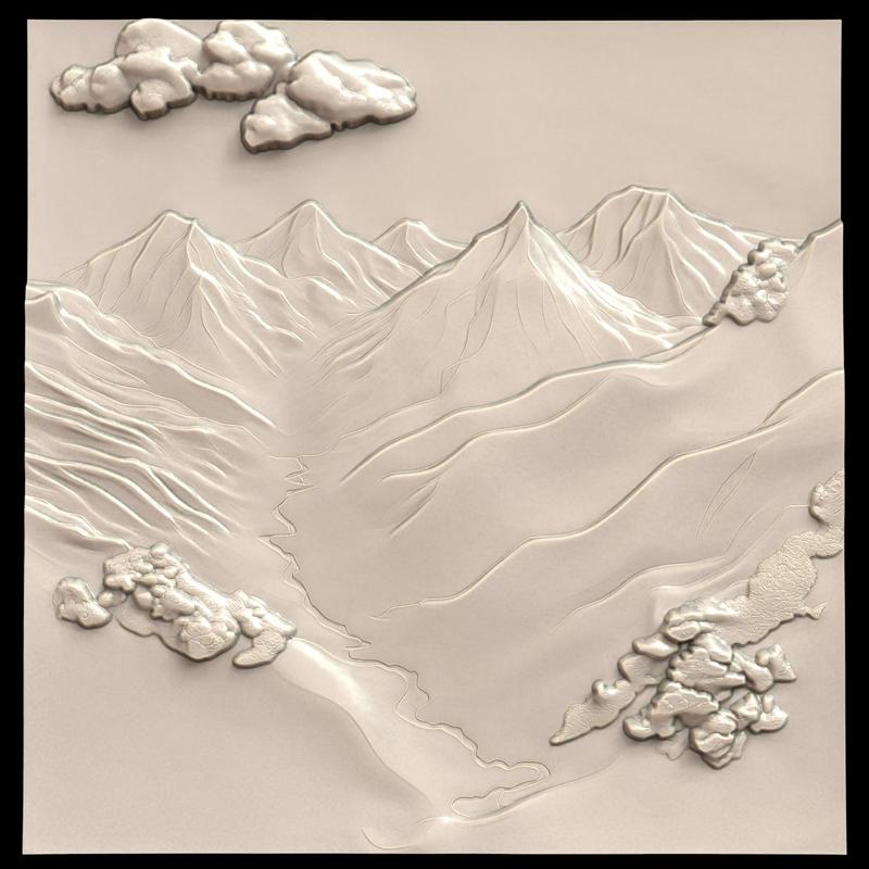3D Model STL File for CNC Router/Laser & 3D Printer A Mountain Where People Claim to Have Seen Angels