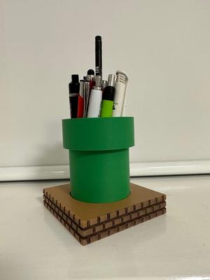 Mario Pipe Pen Holder (Easy Print)